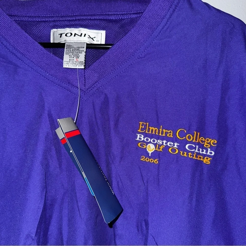 NWT Elmira College Jacket Booster Club Golf Windbreaker 2006 Blue Men’s Size L